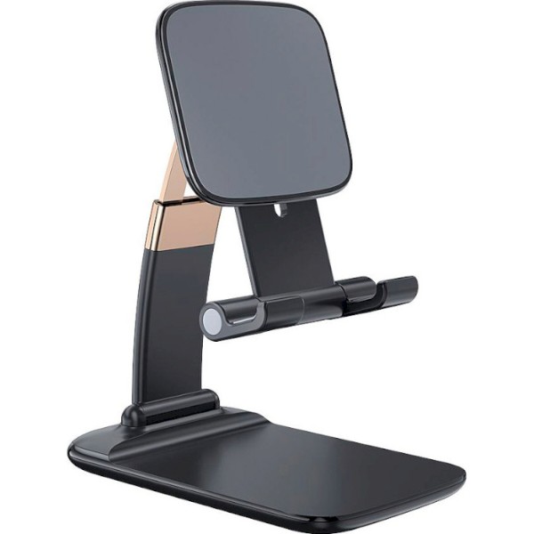 Фото - Підставка для мобільного пристрою Essager Knight Foldable Desk Mobile Phone Holder Stand (Alloy) Black (EZJZM-QS01)
