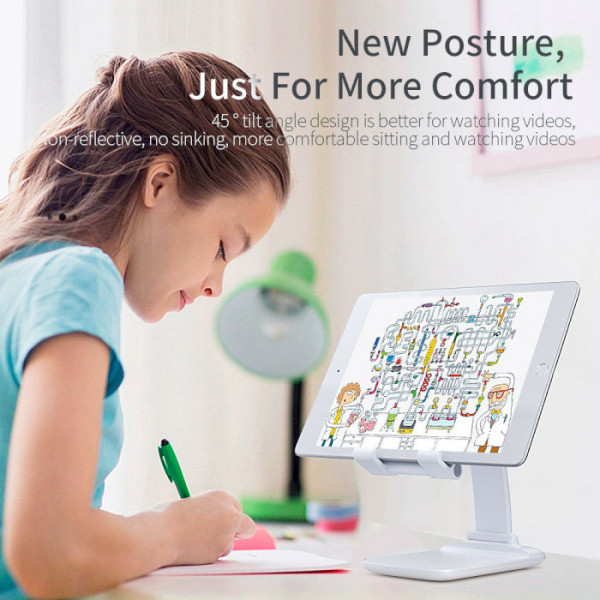 Фото - Підставка для мобільного пристрою Essager Knight Foldable Desk Mobile Phone Holder Stand (Alloy) White (EZJZM-QS02)