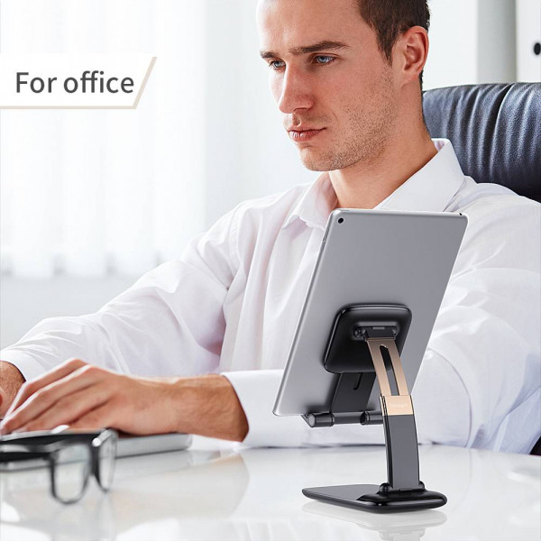 Фото - Подставка для мобильного устройства Essager Knight Foldable Desk Mobile Phone Holder Stand (Plastic) Black (EZJZM-QSSJ01)