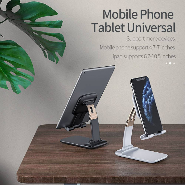 Фото - Подставка для мобильного устройства Essager Knight Foldable Desk Mobile Phone Holder Stand (Plastic) Black (EZJZM-QSSJ01)