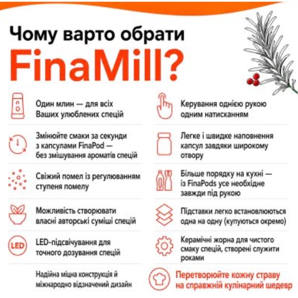 Фото - Млинок для спецій FinaMill GP813437-111CNY