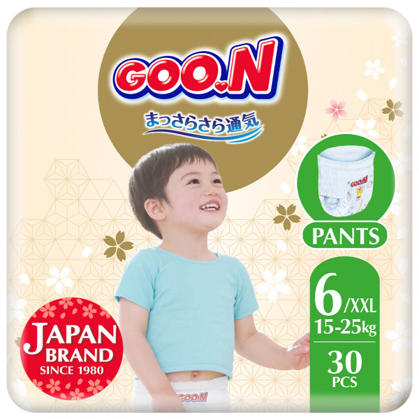 Фото - Одноразові підгузки-трусики Goo.N Premium Soft 15-25 кг 6(2XL) 30 шт. (F1010101-159)