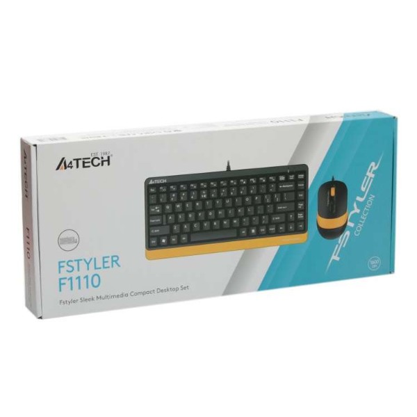 Фото - Клавиатура+мышь A4tech Fstyler F1110 Bumblebee