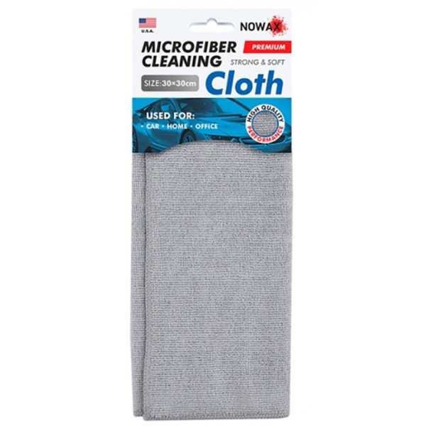 Фото - Уцінка - Автомобільна серветка NOWAX For Cleaning 30х30 см сіра (NX67331)