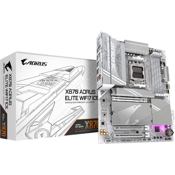 Фото - Материнская плата Gigabyte X870 AORUS ELITE WIFI7 ICE DDR5
