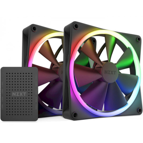 Фото - Корпусний вентилятор NZXT F140RGB Black (RF-R14DF-B1)