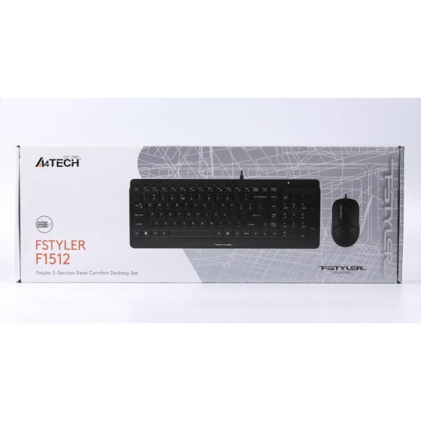 Фото - Клавіатура+миша A4tech Fstyler USB Black (F1512)