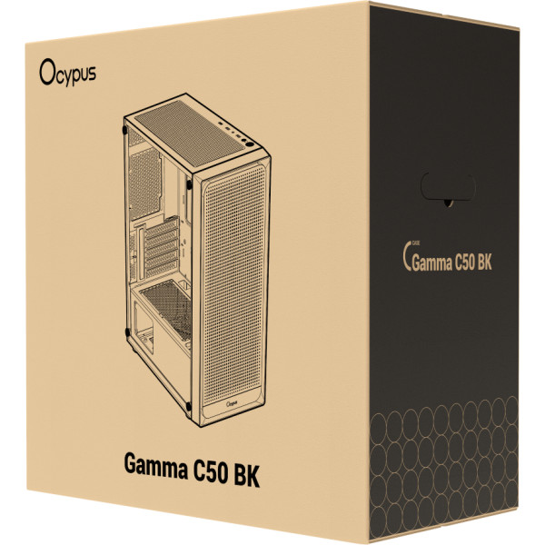 Фото - Корпус OCYPUS MATX W/O PSU GAMMA C50 BK (GAMMA-C50-BKG000XX-GL)