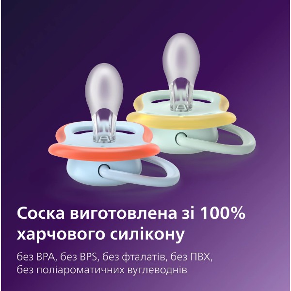 Фото - Ортодонтическая пустышка Philips Avent Ultra Air, 0-6 мес. (SCF087/02)