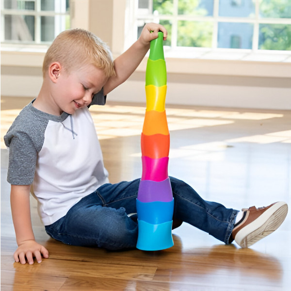 Фото - Пірамідка Fat Brain Toys Spiroku Кольорова вежа (F318ML)