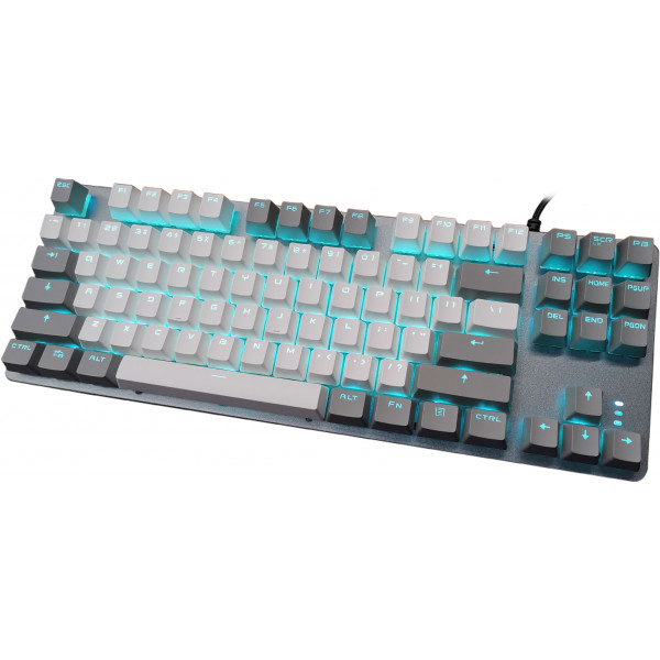 Фото - Клавиатура проводная игровая Aula Mechanical F3287 Grey/White keycap KRGD Blue (6948391240954)