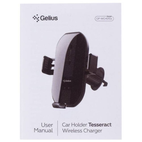 Фото - Автодержатель с беспроводной зарядкой Gelius Tesseract GP-WCH010X Black (99055)