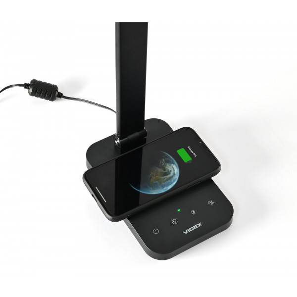 Фото - Настільна лампа Videx з бездротовою зарядкою VL-TF17B 18W 1800-6500K (27467)