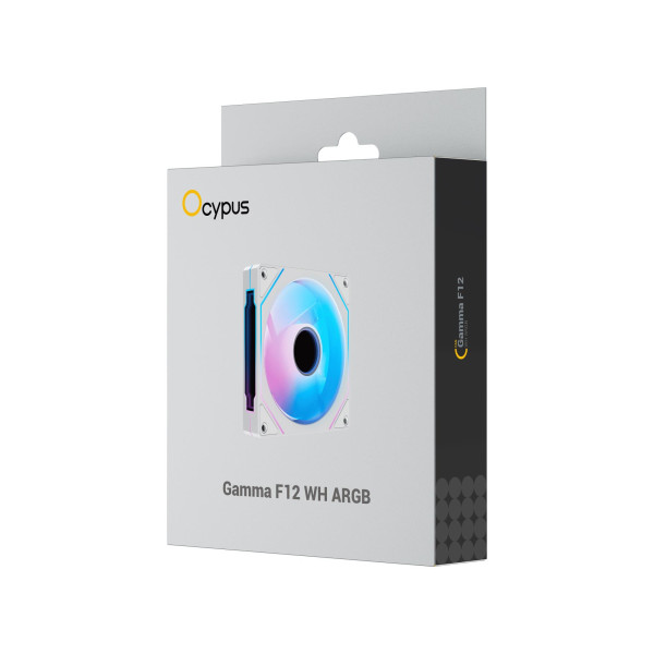 Фото - Корпусний вентилятор OCYPUS 120MM GAMMA F12 WH ARGB (GAMMA-F12-WH1AM00X-GL)