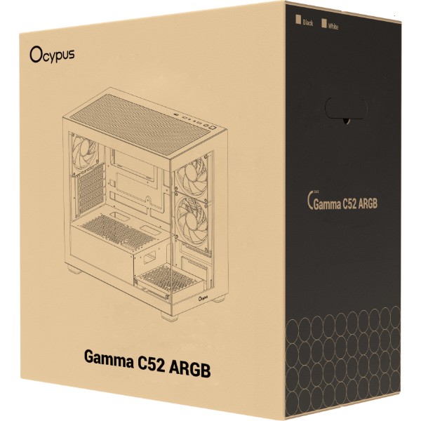 Фото - Корпус OCYPUS MATX W/O PSU GAMMA C52 WH ARGB (GAMMA-C52-WHD300XX-GL)