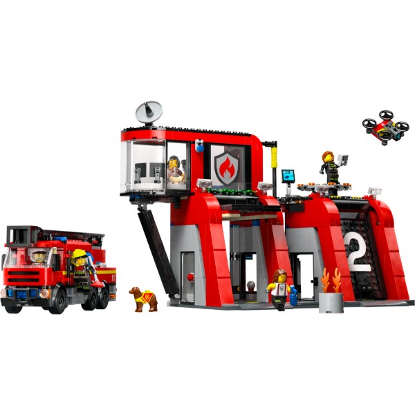 Фото - Конструктор LEGO City Пожарное депо с пожарной машиной (60414)