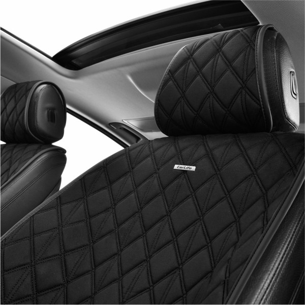 Фото - Комплект накидок на сидіння автомобіля CarLife Nitro black (SC40104)
