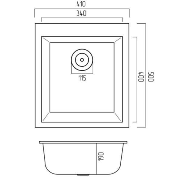 Фото - Мойка кухонная VALESO 4150 SOKIL матовая (черный металлик)