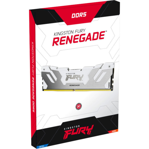 Фото - Пам'ять DDR Kingston 32GB DDR5 CL38 DIMM FURY Renegade White XMP (KF572C38RWK2-32)