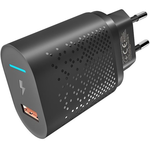 Фото - Сетевое зарядное устройство YOKI Led Series 3.0 18W Black (YK-QC)