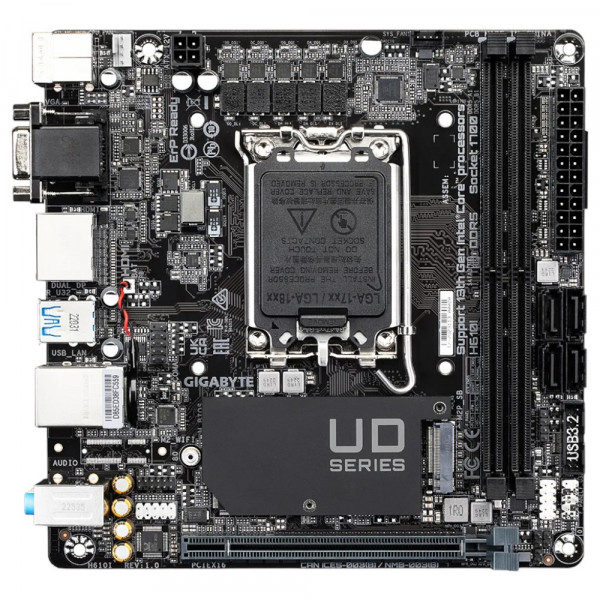 Фото - Материнська плата Gigabyte H610I DDR5 Фото - Материнська плата Gigabyte H610I DDR5
