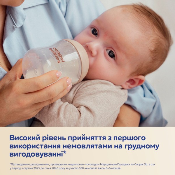 Фото - Пляшка для годування Canpol babies Natural Shape з соскою Dual-zone 150 мл (35/400)