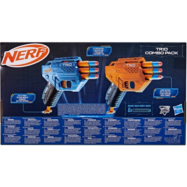Фото - Бластер багатозарядний Hasbro NERF "Два бластери Тріо"  серії "Еліт 2.0" (F6786)