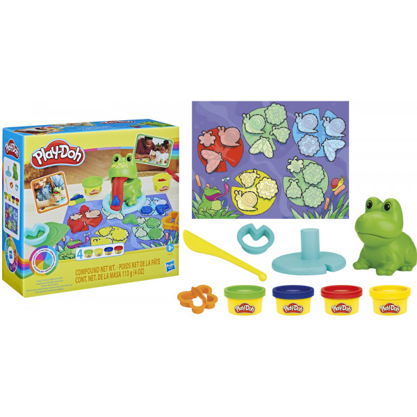 Фото - Набори для ліплення Play Doh Hasbro Play-Doh "Жабка та кольори" (F6926)