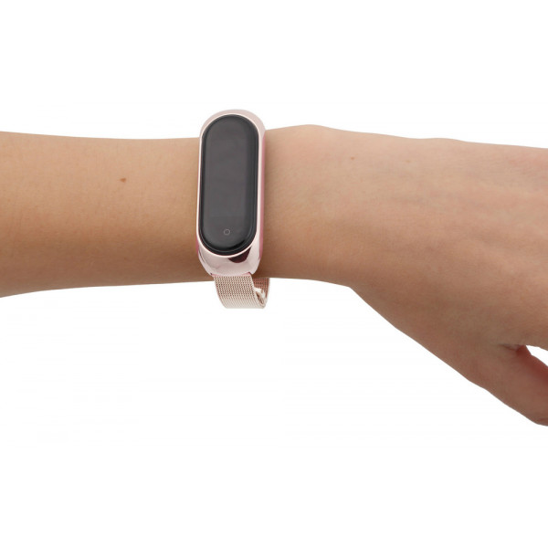 Фото - Ремінець для фітнес-браслету BeCover Metal for Xiaomi Mi Smart Band 5 Rose Gold (705149)