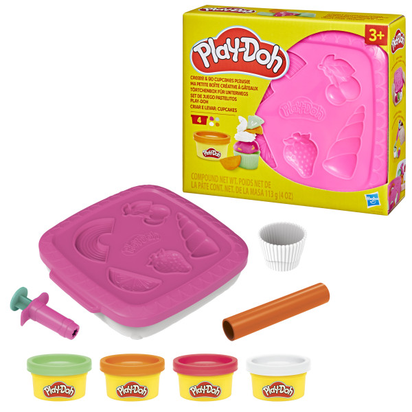 Фото - Набори для ліплення Hasbro Play-Doh ''Створюй та вперед'' CREATE N GO CUPCAKES PLAYSET (F6914_F7527)