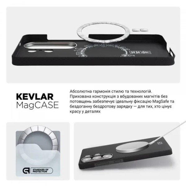 Фото - Чехол для смартфона Armorstandart BlackIcon Aramid Plain MagCase for Samsung S26 Ultra Black (ARM90166)