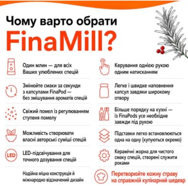 Фото - Млинок для спецій FinaMill GP813437-111STO