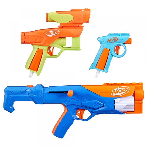 Фото - Бластер багатозарядний Hasbro Набір 3 шт. та 18 стріл, серії ''Nerf N Series'' (F8633)