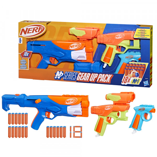 Фото - Бластер багатозарядний Hasbro Набір 3 шт. та 18 стріл, серії ''Nerf N Series'' (F8633)