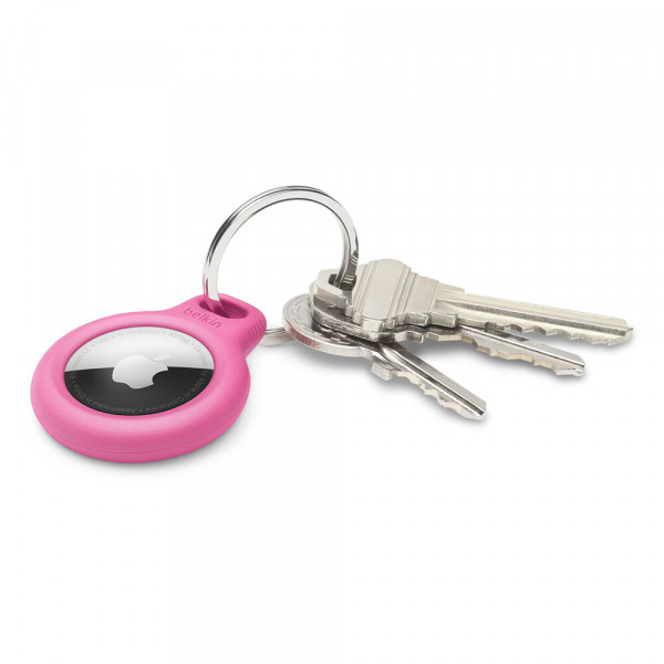 Фото - Чохол для бездротового маяка Belkin Secure Holder with Key Ring AirTag Pink (F8W973BTPNK)