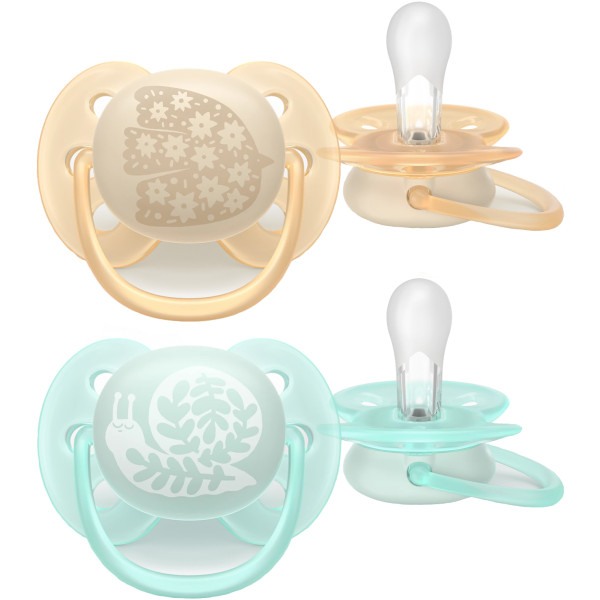 Фото - Ортодонтична пустушка Philips Avent Ultra Soft, 0-6 міс. (SCF091/41)