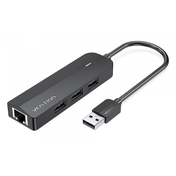 Фото - Хаб USB Vention USB 2.0 3хUSB 2.0 +RJ45 (CHPBB) Фото - Хаб USB Vention USB 2.0 3хUSB 2.0 +RJ45 (CHPBB)