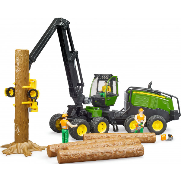 Фото - Наземна будівельна техніка BRUDER Харвестер John Deere 1270G з 1 колодою (02135)
