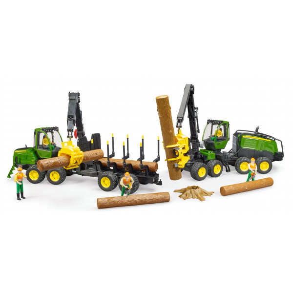Фото - Наземна будівельна техніка BRUDER Харвестер John Deere 1270G з 1 колодою (02135)