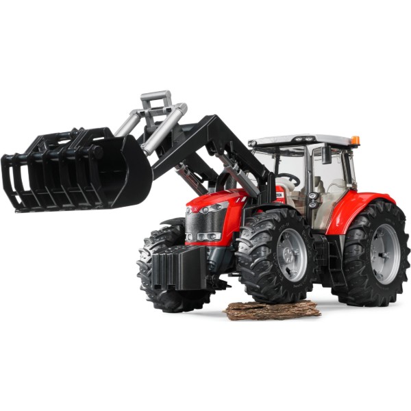 Фото - Наземная строительная техника BRUDER Трактор Massey Ferguson 7624 с передним погрузчиком  (03047)