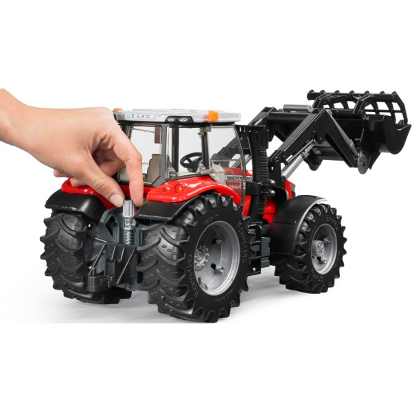 Фото - Наземная строительная техника BRUDER Трактор Massey Ferguson 7624 с передним погрузчиком  (03047)