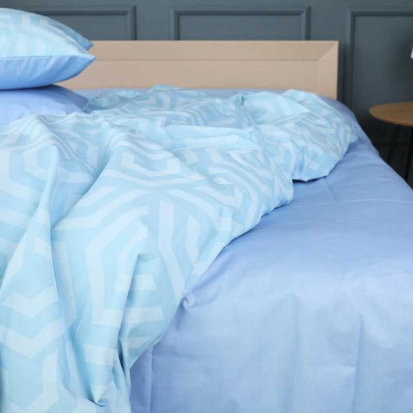 Фото - Комплект постільної білизни MirSon 175x210 см Ranforce Elite 17-0628 Diamond Blue Ранфорс (2200008464189)