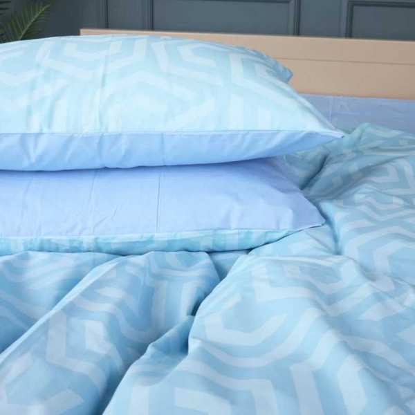 Фото - Комплект постільної білизни MirSon 175x210 см Ranforce Elite 17-0628 Diamond Blue Ранфорс (2200008464189)