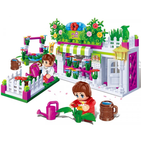 Фото - Пластиковий конструктор Banbao
"Модне місто" (252 Ел.) Квіткова крамниця (6116)