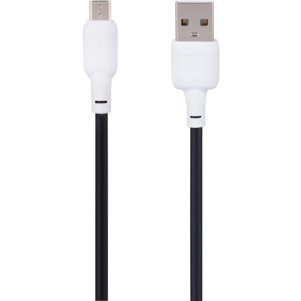 Фото - Кабель Gelius Full Silicon GP-UCN001M MicroUSB 1.2 m Black/White (92319)
