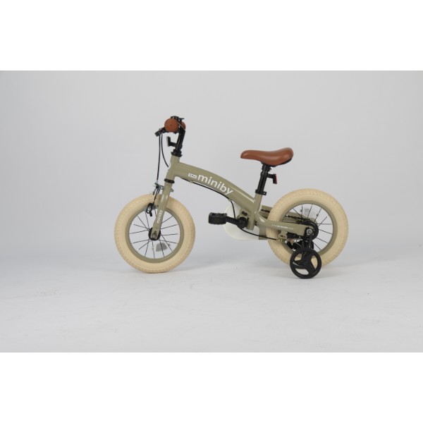 Фото - Двухколёсный велосипед Qplay  Miniby 3в1/12" Grey-Green (CB02MiniBy12Grey-Green)