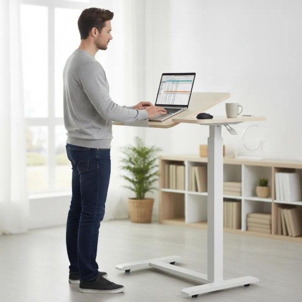 Фото - Стіл з електрорегулюванням висоти Hommex Mobidesk Duo USB Maple (ТН-010-2 Maple)