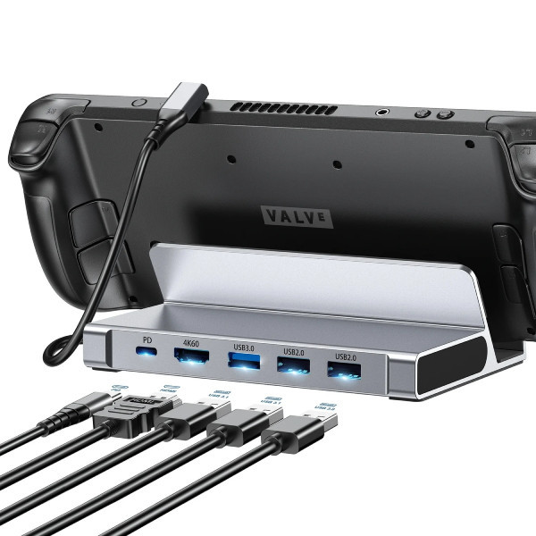 Фото - Хаб USB Choetech USB3.1 Type-C 100W Hub 7-in-1 (HUB-M77-GY)