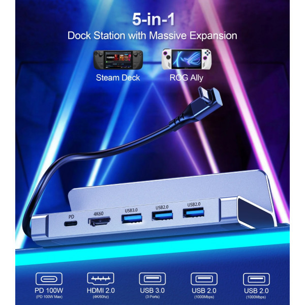 Фото - Хаб USB Choetech USB3.1 Type-C 100W Hub 7-in-1 (HUB-M77-GY)