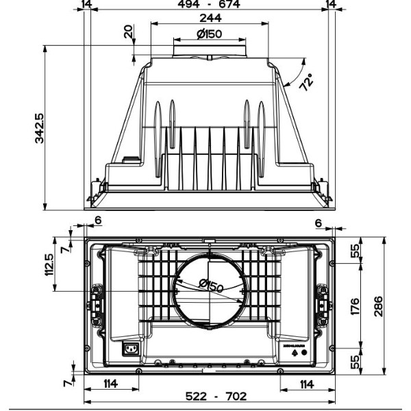 Фото - Вытяжка встраиваемая Faber INCA ICH SS A70 (I.SMART HCS)